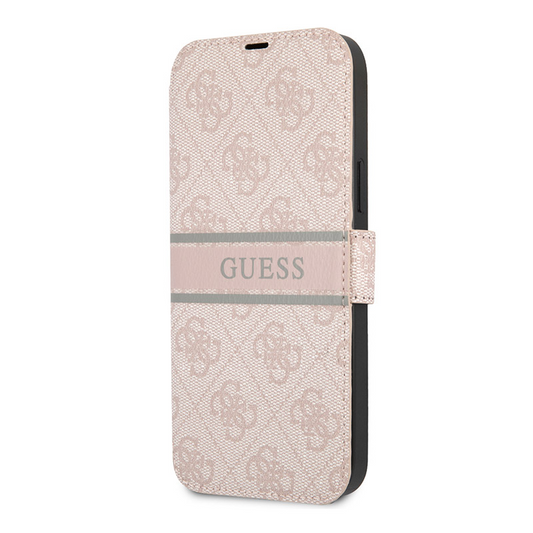 Torbica Guess Stripe Bk Pu za iPhone 13 Pro 6.1 roze (GUBKP13L4GDPI)