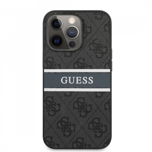 Torbica Guess Stripe za iPhone 13 Pro 6.1 siva (GUHCP13L4GDGR)