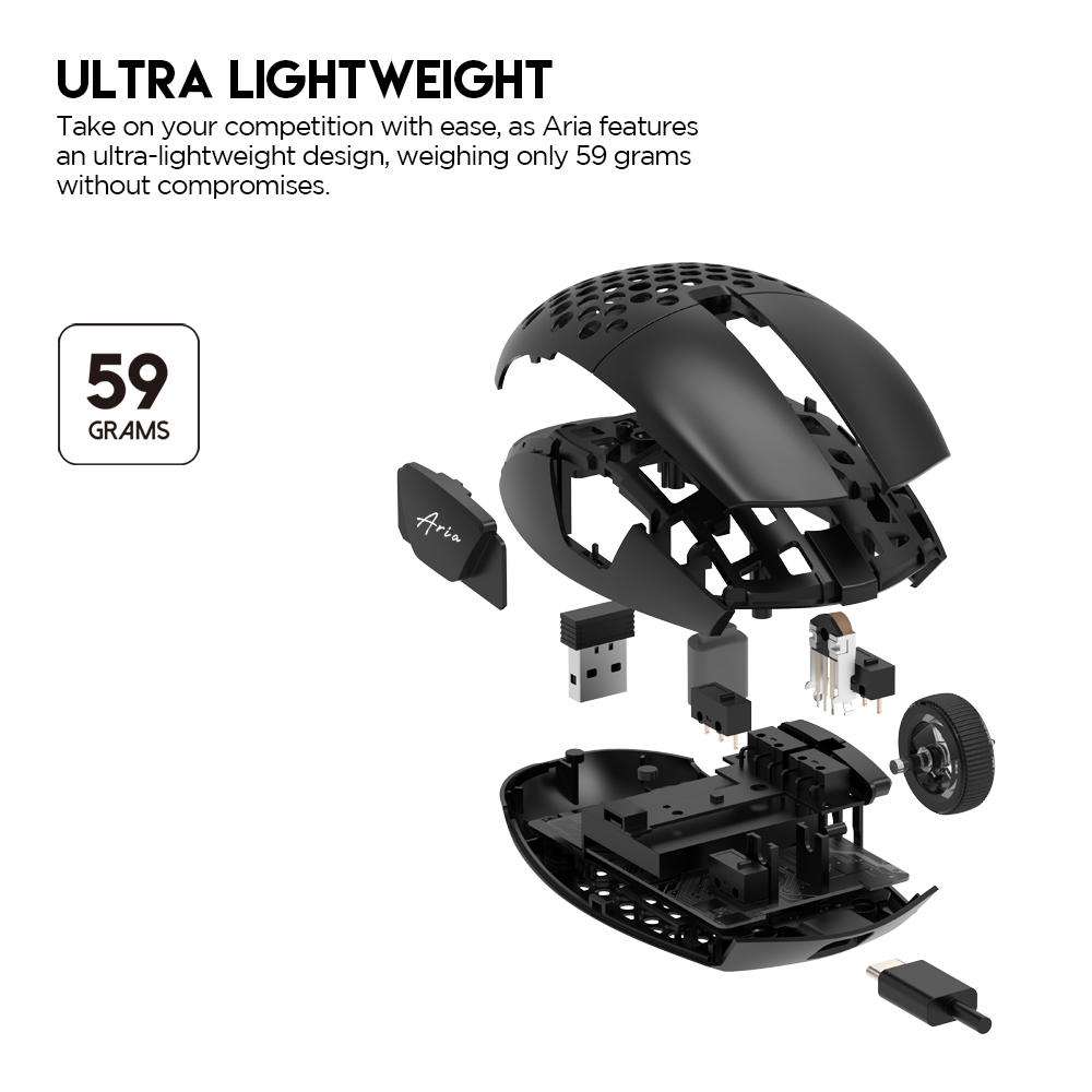 Mis Wireless Gaming Fantech XD7 Aria crni