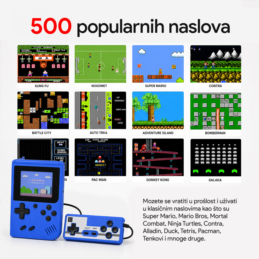 Konzola za igranje Gameboy SUP500 plava