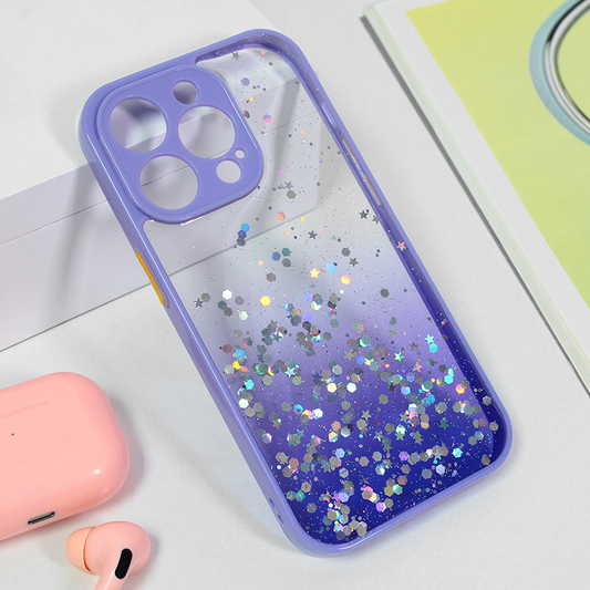 Torbica Frame Glitter za iPhone 14 Pro 6.1 ljubicasta