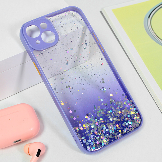Torbica Frame Glitter za iPhone 14 Plus 6.7  ljubicasta