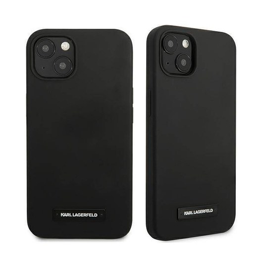 Torbica Karl Lagerfeld Hc Silicone Plaque za iPhone 13 6.1 crna (KLHCP13MSLMP1K)