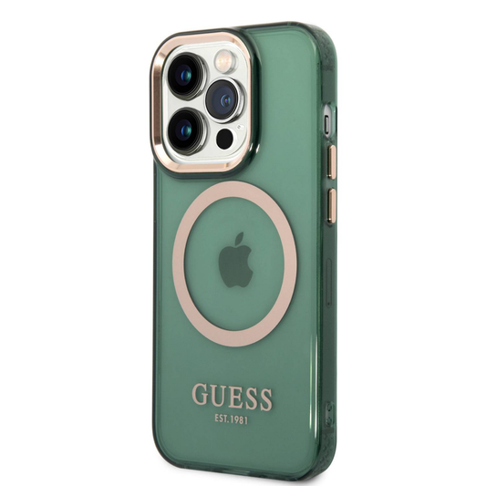 Torbica Guess Hc Magsafe Outline Translucent za iphone 14 Pro 6.1 zlatna (GUHMP14LHTCMA)