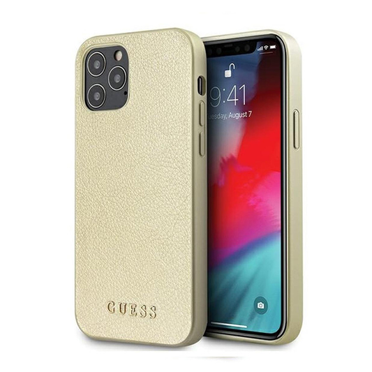 Torbica Guess Hc PC/TPU Iridescent za iPhone 12/12  Pro 6.1 zlatna (GUHCP12MIGLGO)