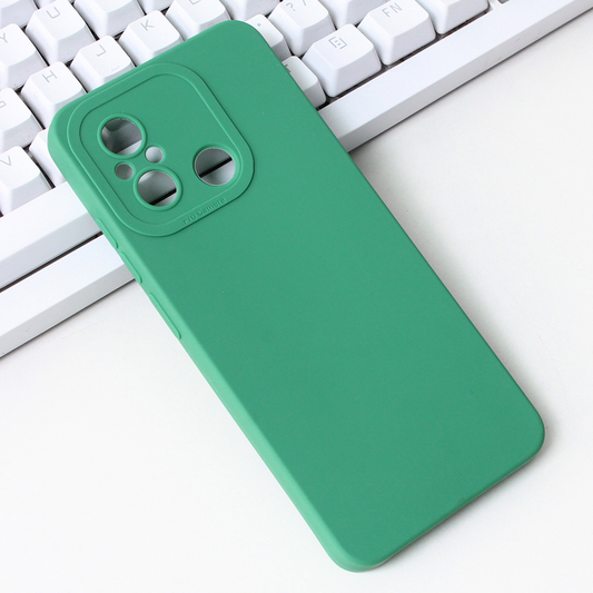 Torbica Silikon Pro Camera za Xiaomi Redmi 12C tamno zelena