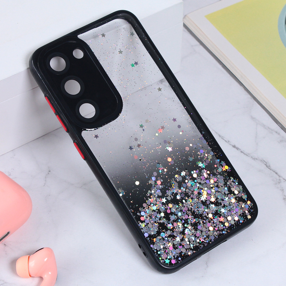 Torbica Frame Glitter za Samsung S916B Galaxy S23 Plus crna