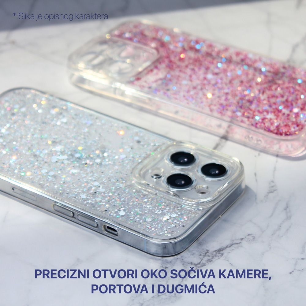 Torbica Glitter za iPhone 13 Pro 6.1 ljubicasta