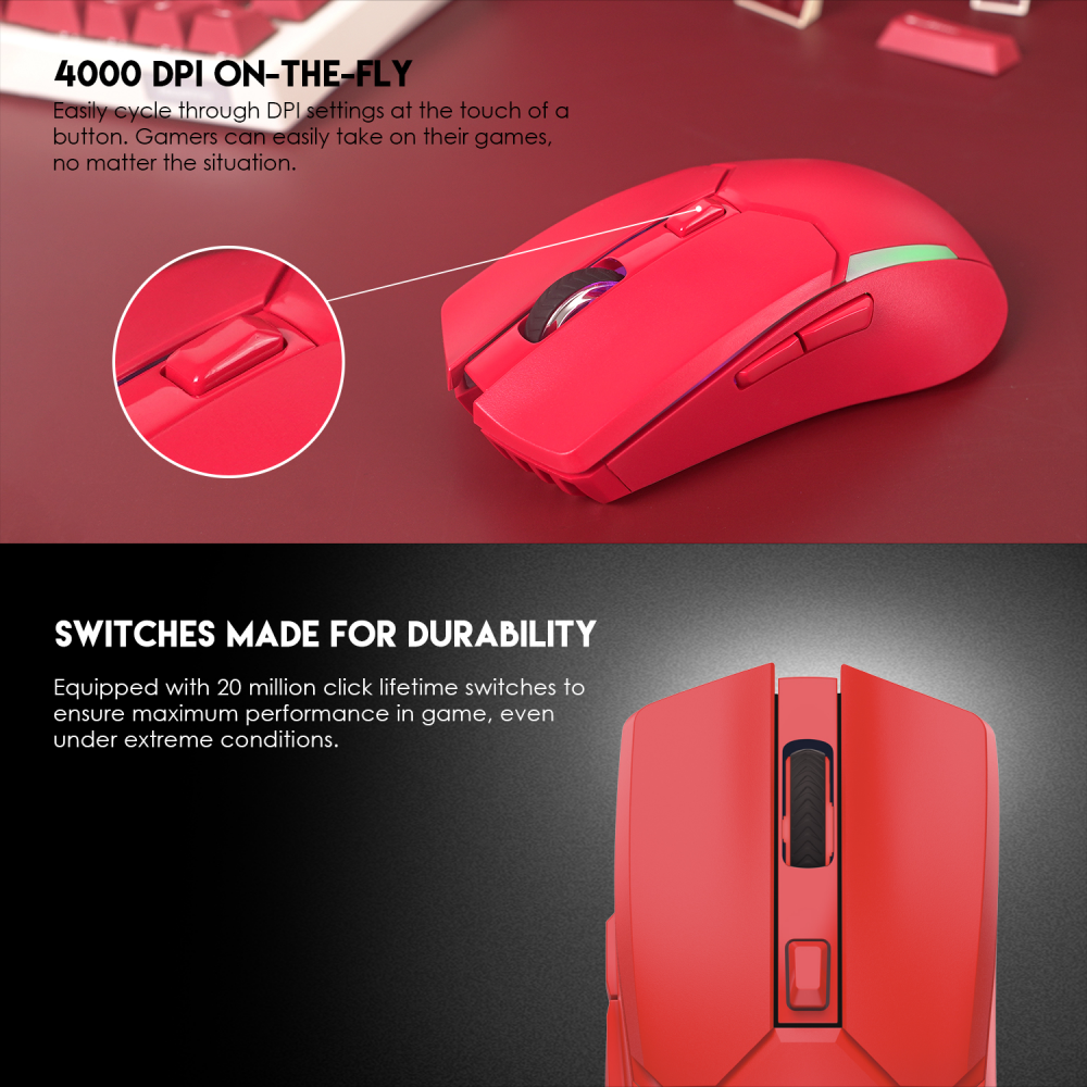 Mis Wireless Gaming Fantech WGC2 Venom II crveni