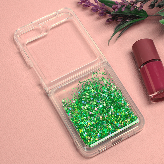 Torbica Glitter za Samsung F731B Galaxy Z Flip 5 5G zelena