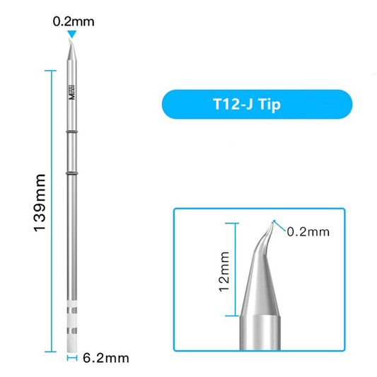 MAANT T12 Vrh za lemilicu Tip J (curved)