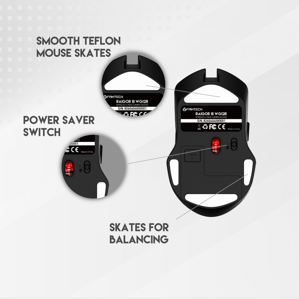 Mis Wireless Fantech WG12R raigor III crni