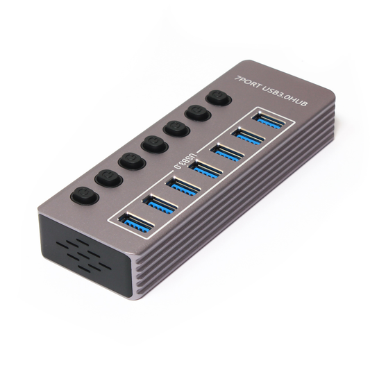 USB 3.0 HUB 7 porta LWD HQ sivi