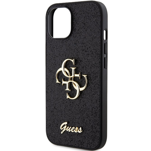 Torbica Guess Hc Fixed Glitter 4G Big Metal Logo za iPhone 15 6.1 crna (GUHCP15SHG4SGK)