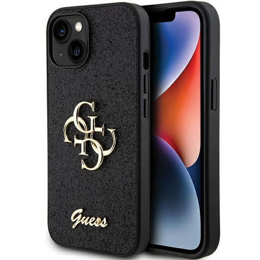 Torbica Guess Hc Fixed Glitter 4G Big Metal Logo za iPhone 15 6.1 crna (GUHCP15SHG4SGK)