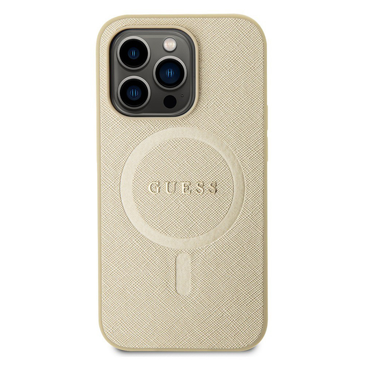 Torbica Guess Hc PU Saffiano Magsafe za iPhone 15 Pro 6.1 bez (GUHMP15LPSAHMCB)