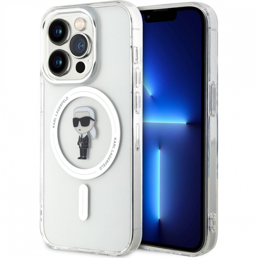 Torbica Karl Lagerfeld Hc Magsafe IML Ikonik za iPhone 15 Pro 6.1 transparent (KLHMP15LHFCKNOT)