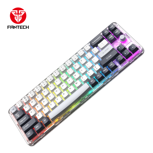 Tastatura Mehanicka Gaming Fantech MK911 RGB Vibe Maxfit 70 Epic Greyscale Wireless (Yellow switch)