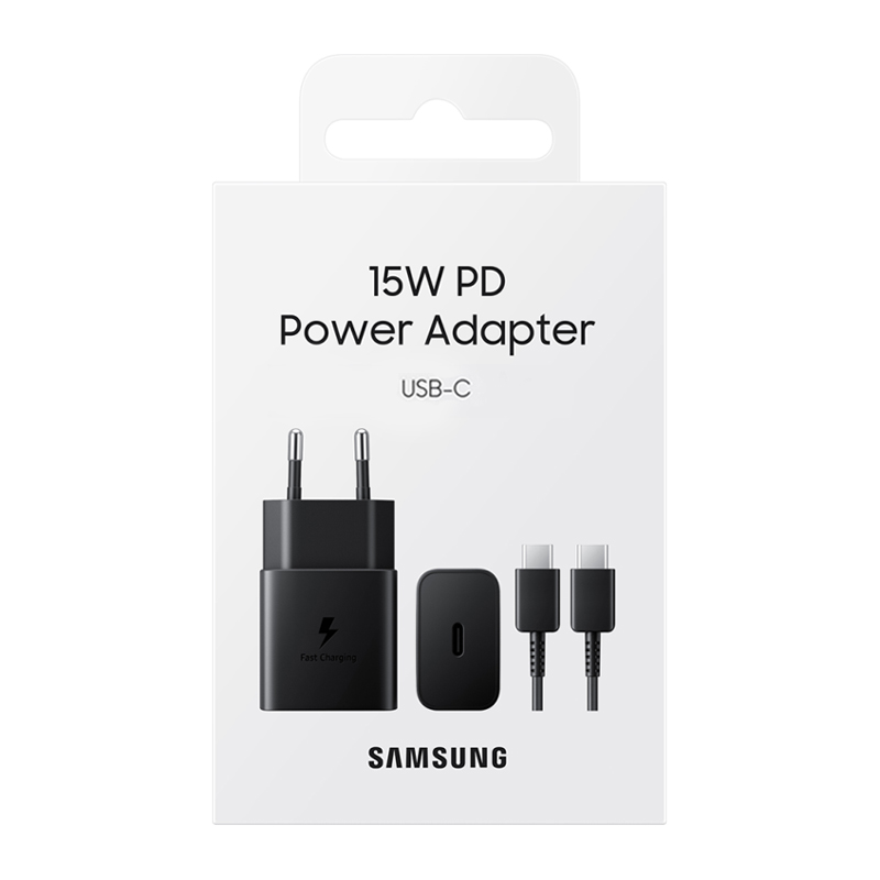 Samsung kucni punjac 15W Type C sa kablom crni (EP-T1510-XBE)