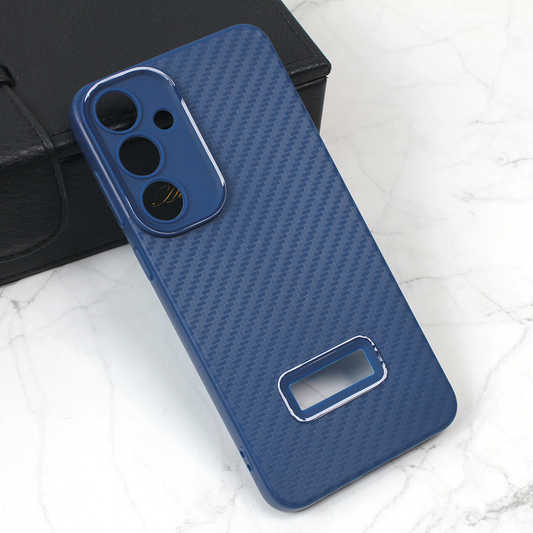 Torbica Carbon Stripe za Samsung S926B Galaxy S24 Plus plava