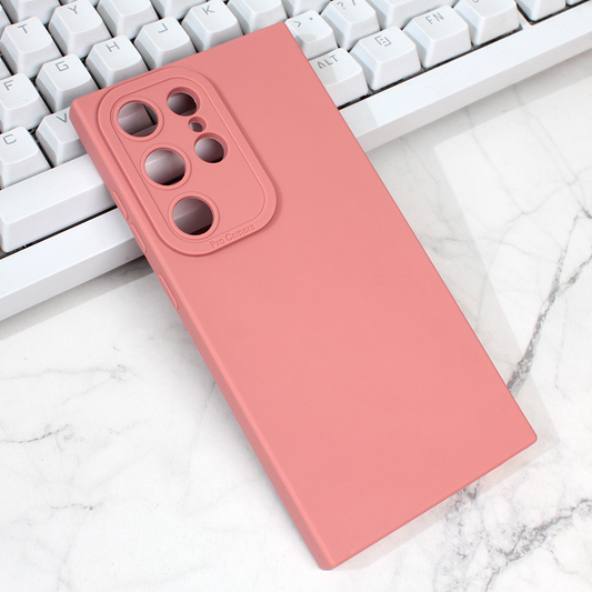 Torbica Silikon Pro Camera za Samsung S928B Galaxy S24 Ultra roze