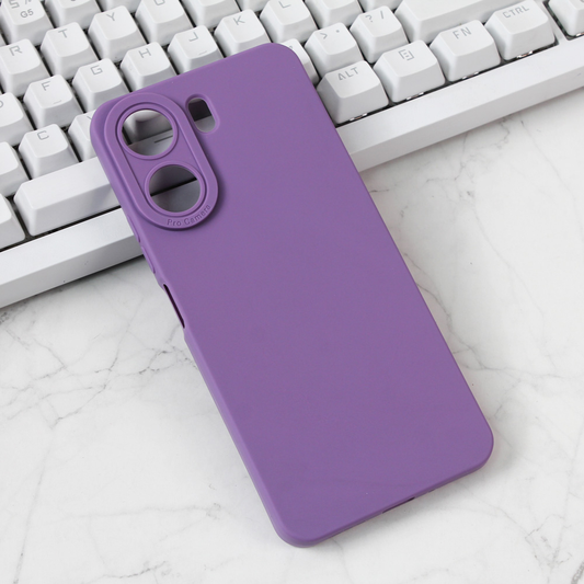 Torbica Silikon Pro Camera za Xiaomi Redmi 13C ljubicasta