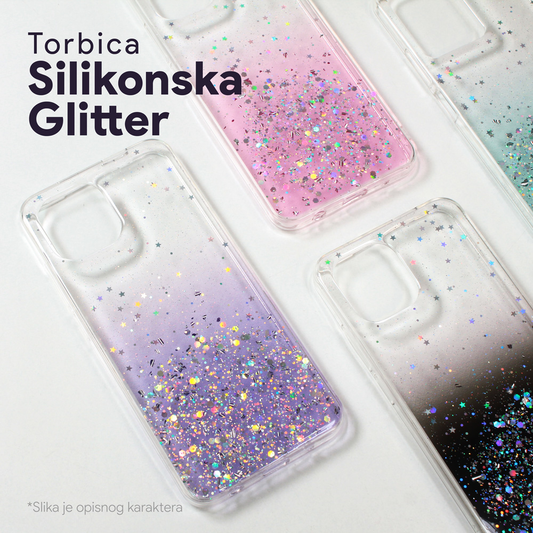 Torbica Silikonska Glitter za Honor 50/Nova 9 crna