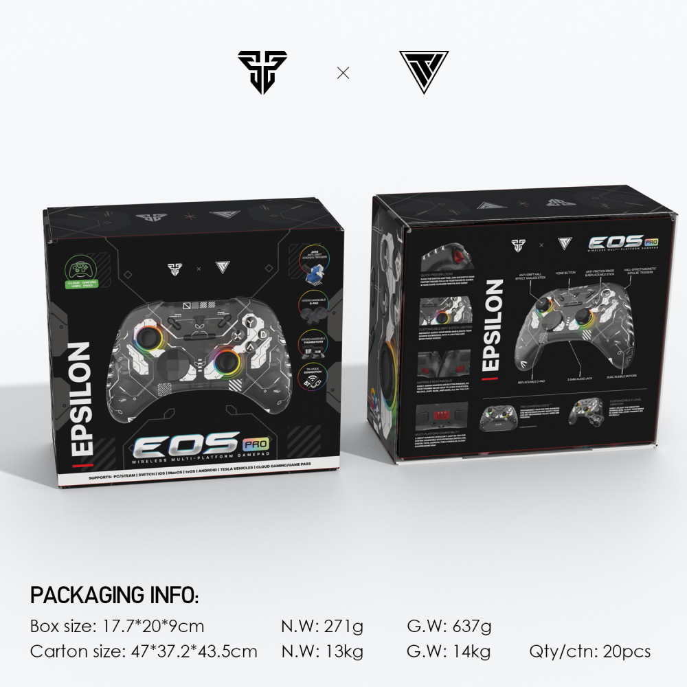 Joypad wireless Fantech WGP15 EOS PRO multiplatform RGB crni