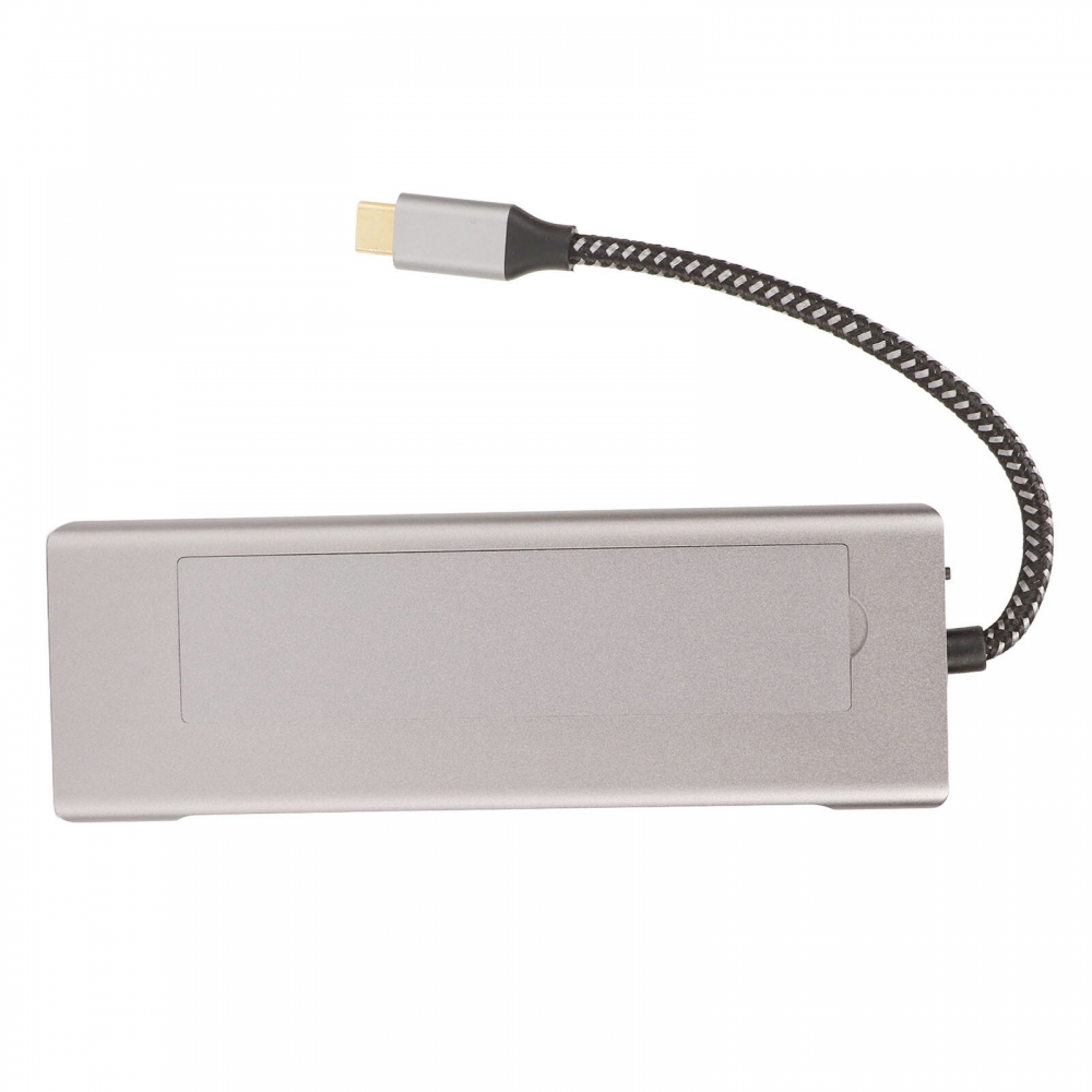 Adapter Type C na HDMI, Type C, PD, USB 3.0, USB 2.0, SD card, TF i M.2 NVMe 8 u 1 20cm kabl