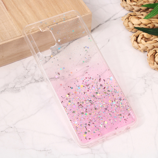 Torbica Silikonska Glitter za Samsung A325F Galaxy A32 4G (EU) roze