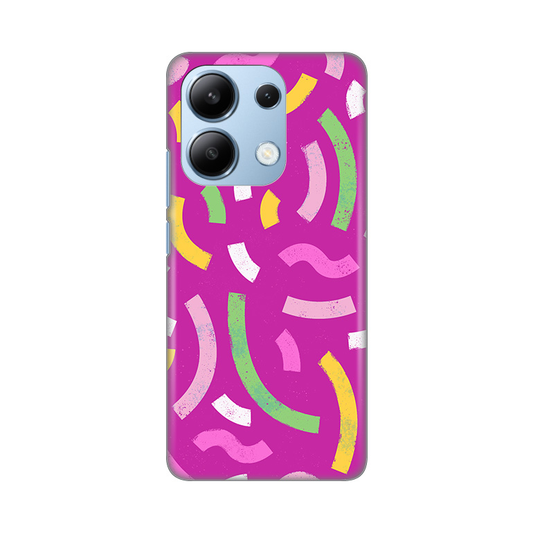 Torbica Silikonska Print za Xiaomi Redmi Note 13 4G (EU) Happy Lines pink