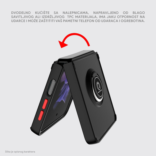 Torbica Frosted Shockproof za Samsung F741B/F761B Galaxy Z Flip 6/7 FE 5G svetlo plava