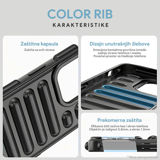Torbica Color Rib za iPhone 14 Pro 6.1 zelena