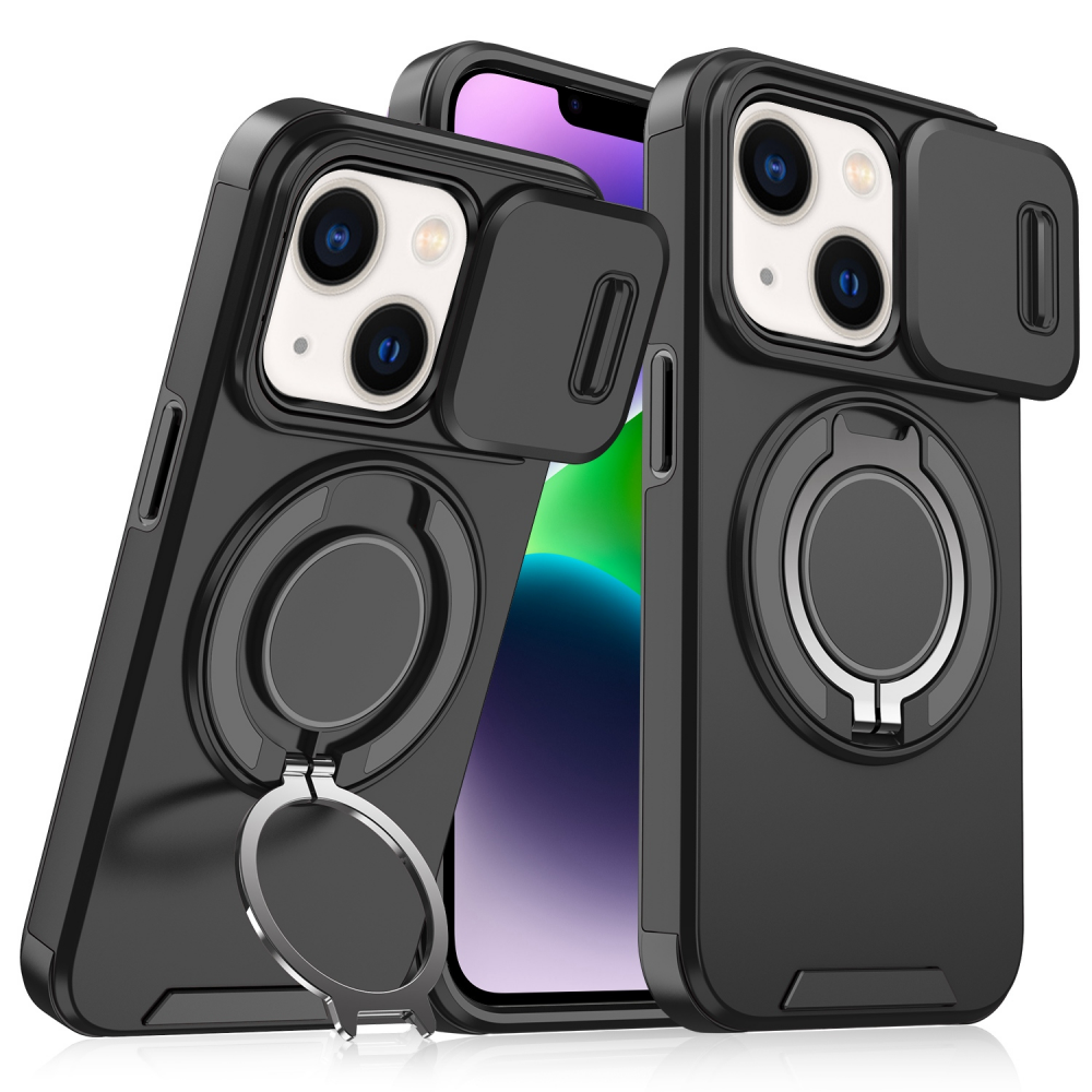 Torbica CamShield Ring stand za iPhone 14 6.1 crna