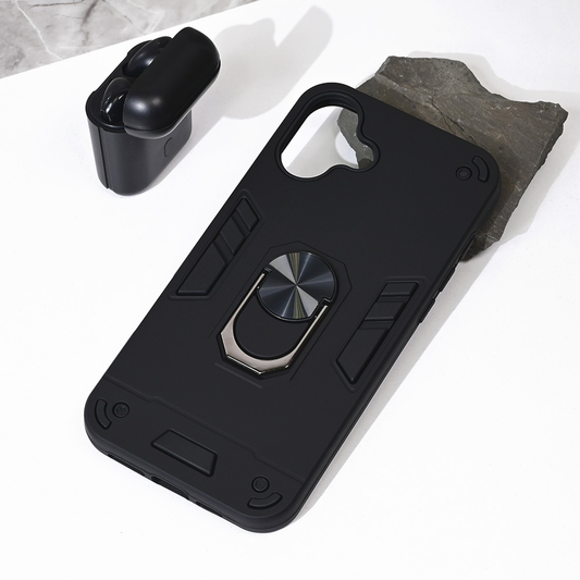 Torbica Hard Ring za iPhone 16 Plus 6.7  crna