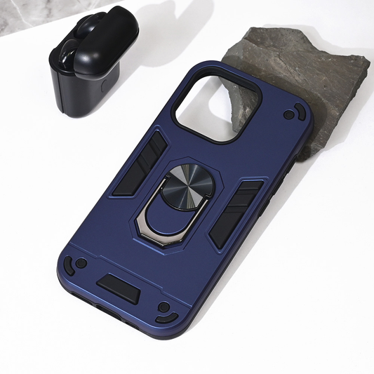 Torbica Hard Ring za iPhone 16 Pro 6.3 tamno plava
