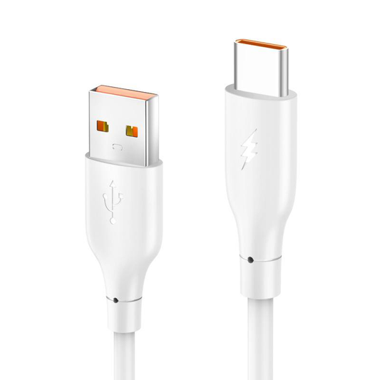 Data kabl KONFULON DC65, 3A, USB na Type C beli 1m