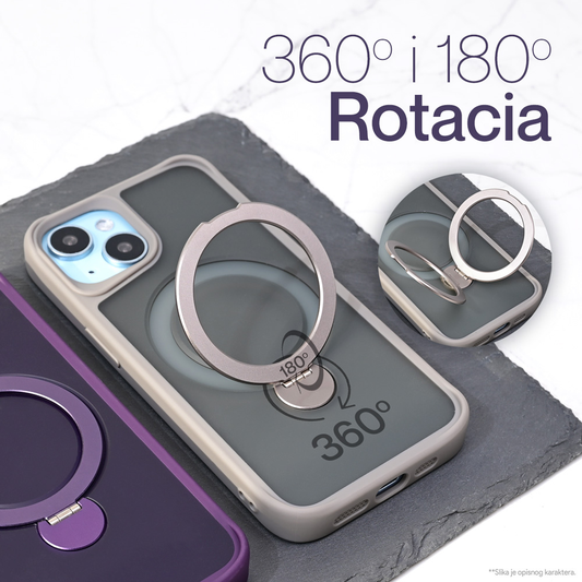 Torbica Magsafe Ring Stand za iPhone 16 Pro 6.3 ljubicasta
