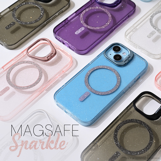 Torbica Magsafe Sparkle za iPhone 16 6.1 crna