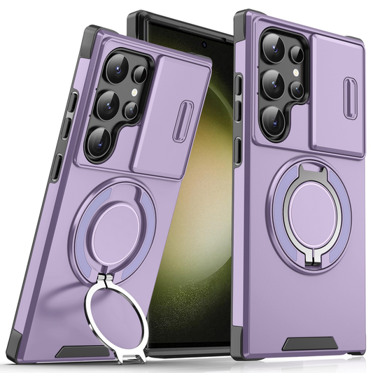Torbica CamShield Ring stand za Samsung S918B Galaxy S23 Ultra ljubicasta