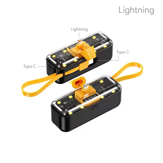 Power bank prenosiva baterija privezak Oxpower 5000mAh lightning crna