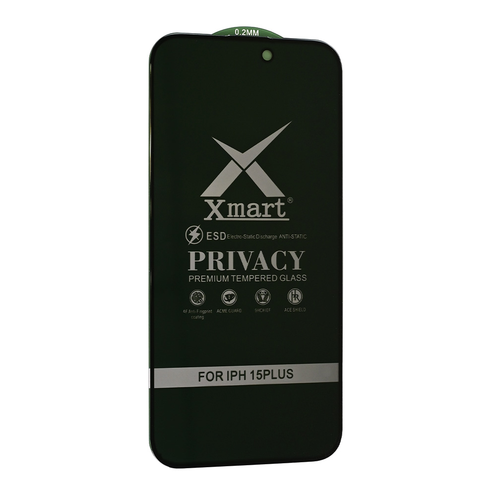 Zastitno staklo Tempered glass X mart 9D Privacy za iPhone 15 Plus 6.7