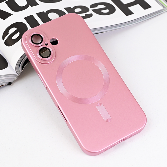 Torbica Magsafe Chrome za iPhone 16 6.1 roze