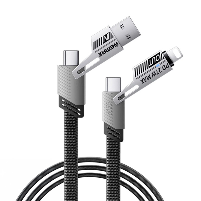 Data kabl REMAX RC-C189 65W 4-in-1 Fast Charging crni 1m