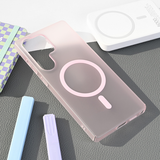 Torbica Magsafe Matte PC za Samsung S938B Galaxy S25 Ultra roze