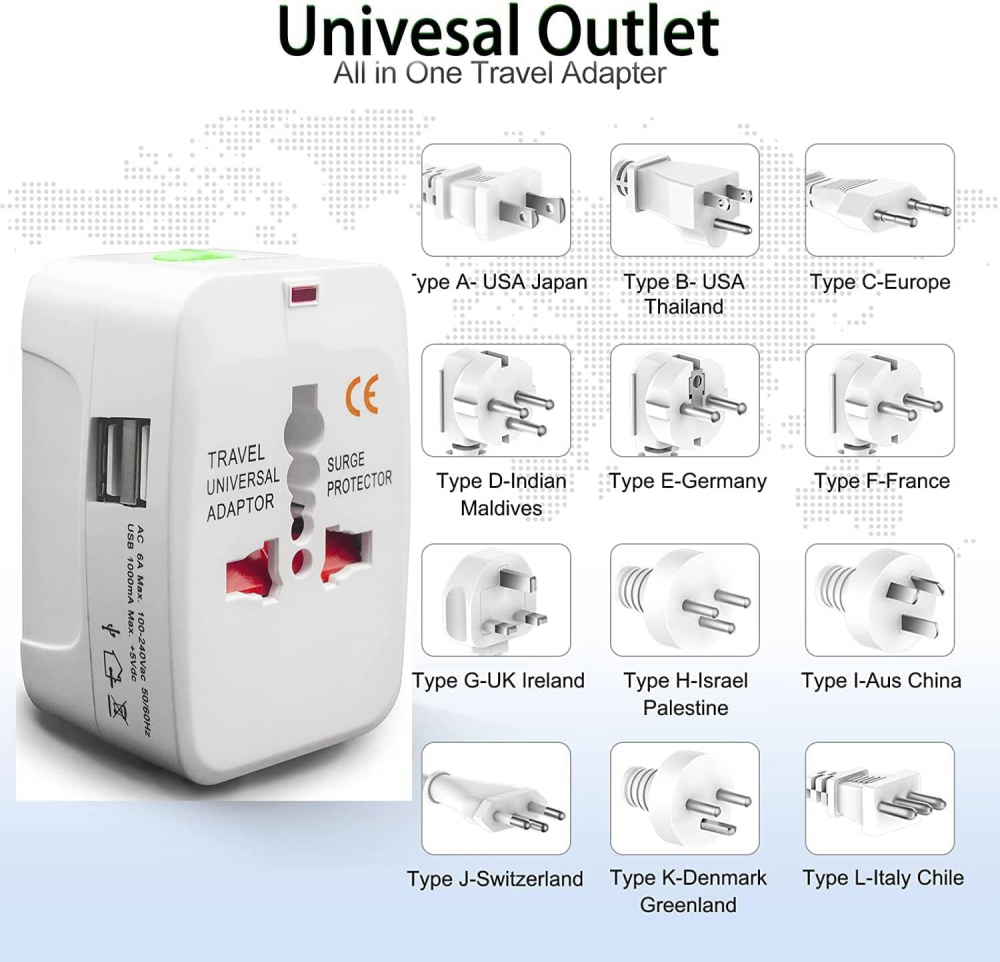Adapter EU na UK na USA na China JWD sa USB (ALL in 1)