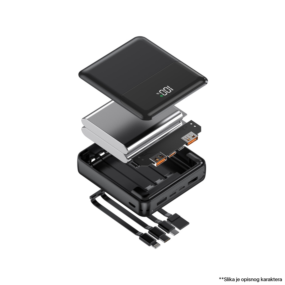 Power bank prenosiva baterija Oxpower PDC10 10000mAh crna
