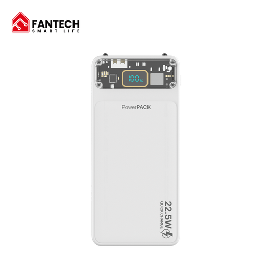 Power bank Prenosiva baterija Fantech T1 10000mAh QC, PD, 22.5W  beli