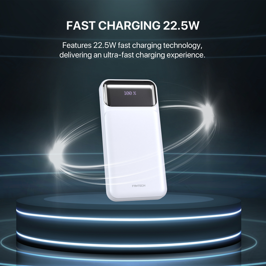 Power bank Prenosiva baterija Fantech T2 10000mAh QC, PD, 22.5W  plavi