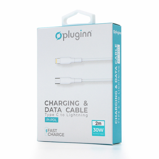 Data Kabl Pluginn PI-PDL 30W Type C na Lightning beli 2m